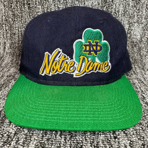 The Game Other - Vintage Notre Dame Fighting Irish Snapback Hat The Game Big Logo Shamrock 90s